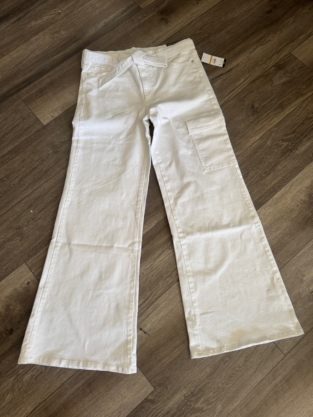 Sofia Jeans by Sofia Vergara Margot Wide Leg Super High-Rise White Jeans NWT 14 - Picture 9 of 15